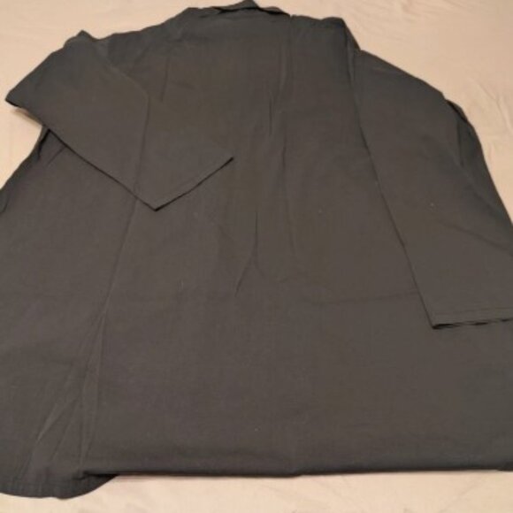 Bryn Walker Oversizef Black Button Up Tunic Slightly Cropped Sleeves Collar Top - Picture 10 of 13